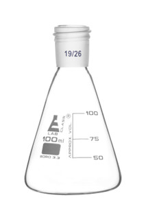 Eisco Labs: 100ml Flask Erlenmeyer - Screw Thread 19/26 Socket Size_MAIN