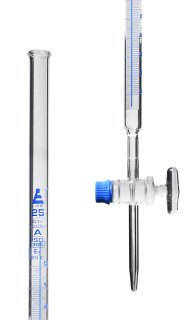 Eisco Labs: Burettes Schellbach-single bore, glass stopcock, capacity 25ml, Sub. Div. 0.10ml Tolerance ± 0.05ml, class 'A'_MAIN