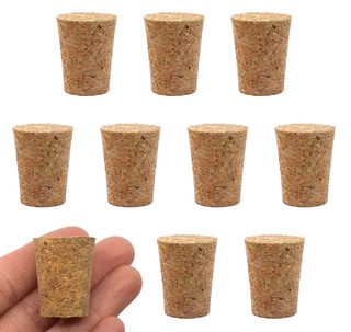 Eisco Labs: Natural Bark Cork Stoppers #9, 10-Pack, 18-24mm, 29mm_MAIN