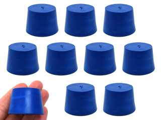 Eisco Labs: Solid Blue ASTM #7 Neoprene Stoppers - Pack of 10_MAIN