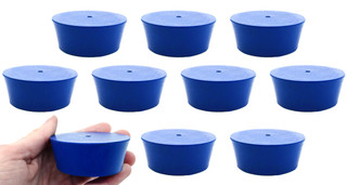 Eisco Labs: Blue ASTM Neoprene Rubber Stoppers with 1 Hole (#12) – Pack of 10_MAIN