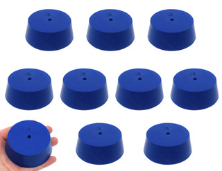 Eisco Labs: Blue ASTM Neoprene Rubber Stoppers with 1 Hole (#13) – Pack of 10_MAIN