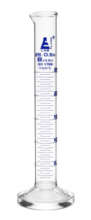 Eisco Labs: Cylinder Measuring Graduated 25ml, Class 'B', Borosilicate Glass_MAIN
