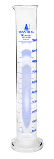Eisco Labs: Graduated Cylinder, 1000ml - Class B - Blue Graduations, Round Base_MAIN