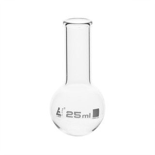 Eisco Labs: 25ml Round Bottom Boiling Flask, Narrow Neck, Borosilicate_MAIN