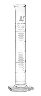 Eisco Labs: 50ml Graduated Cylinder with Spout, Borosilicate Glass, Class A_MAIN Eisco Labs: 50ml Graduated Cylinder with Spout, Borosilicate Glass, Class A_MAIN
