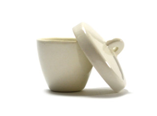 Eisco Labs: 10ml Tall Porcelain Crucible With Lid – Pack of 10_main