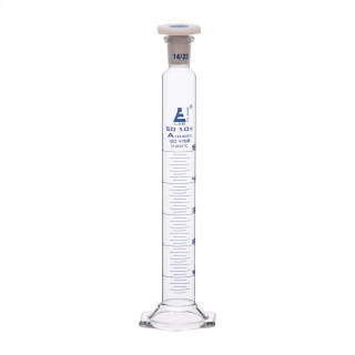 Eisco Labs: 50ml Measuring Cylinder - Class A with 14/23 Polypropylene Stopper_MAIN