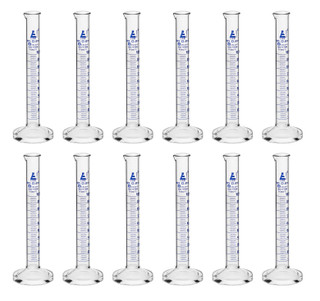 Eisco Labs: 10ml Graduated Measuring Cylinder – Class B, Round Base, Pack of 12_main