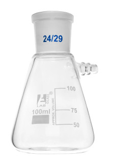Eisco Labs:  100ml Buchner Filtering Flask - Socket Size 24/29 - Interchangeable Joint - Side Arm_MAIN