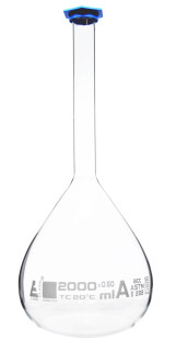 Eisco Labs: 2000ml Volumetric Flask - ASTM, Class A - Snap Cap_MAIN