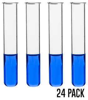 Eisco Labs: 24PK Test Tubes, 50ml, 24 x 150mm - Rimmed - Light Wall, 1.2mm Thick - Borosilicate 3.3 Glass_main
