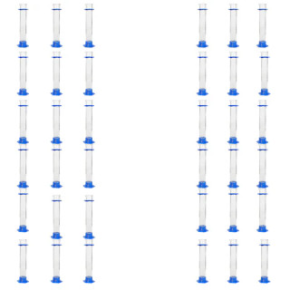 Glass Graduated Cylinder With Plastic Hex Base and Bumper Guard, 25ml, Case of 36 
