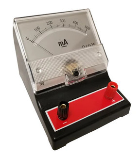 Analog Ammeter, 0mA to 500mA; DC