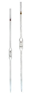 Eisco Labs: Bulb Form Pipette, 50ml - Class B, Tolerance ±0.100 - Blue Graduations - Red Color Code_main