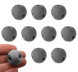 Eisco Labs: Molecular Model Gray Ball – 2.2cm, 4 Holes, Pack of 10_main
