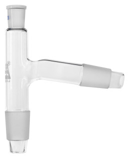 Eisco Labs: Plain Still Head, B14 Thermometer Socket - 24/29 Cone Size for Flask, 24/29 for Condenser_main