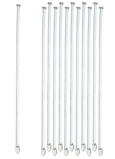 Eisco Labs: 10PK Glass Stirring Rods, 11.8" - Spade & Button Ends, 6mm Diameter_main