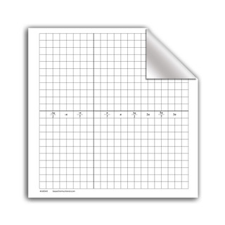 Low-Tac, Dry Erase Sheet Radian with numbered Vertical Axis, 24" x 24"_main