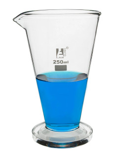 Eisco Labs: 250ml Conical Glass Measuring Cup with Spout & Gradation_main