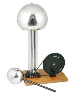 Eisco Labs: Hand Crank Van De Graaf Generator with 9.8" Sphere – Educational Physics Toy_main