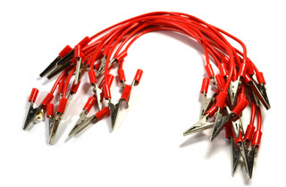 Eisco Labs: Connecting Leads, Length 300mm, Red, Pack of 12_main