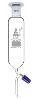 Eisco Labs: 100ml Cylindrical Dropping Funnel with Rotaflow Stopcock_main