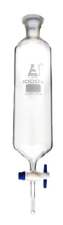 Eisco Labs: 1000ml Cylindrical Dropping Funnel with PTFE Stopcock, 29/32_main