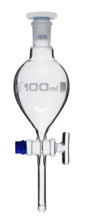 Eisco Labs: 100ml Pear-Shaped Separating Funnel with Stopper & Stopcock_main