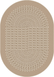 Like Home Beige Oval Area Rug – 3'10" x 5'4" Soft & Stylish_main