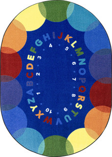 Take A Seat 5'4" x 7'8" Oval Area Rug In Color Multi_main