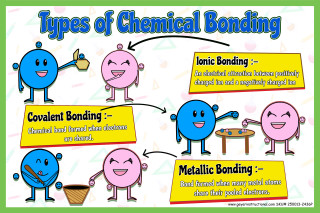 Types of Chemical Bonding Educational Science Poster 24 x 36_main
