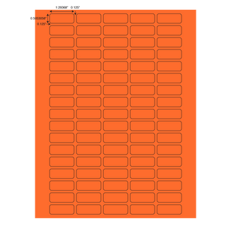 Cryo Label Sheets, Orange, 33 x 13mm for 1.5 - 2ml Tubes_main