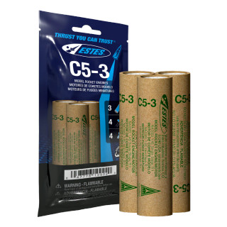 ESTES: C5-3 Super C Model Rocket Engines 18mm 3-Pack Bag_main