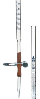 Eisco Labs: 25mL Class B Borosilicate Burette with Pinch Clip_main
