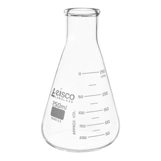 Eisco Labs: 250ml Dual-Scale Borosilicate Erlenmeyer Flask_main