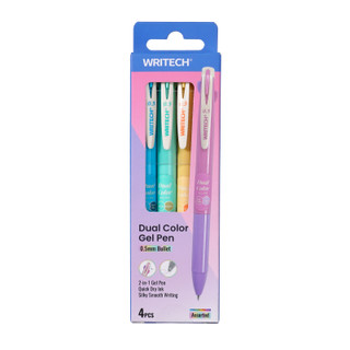 Dual-Color Gel Pen Set, Smooth Writing 4-Count Pack of 12_main