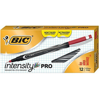 BIC Intensity Red Permanent Markers Fine Tip Pack