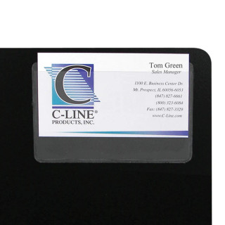 Self-Adhesive Top-Load Business Card Holders, 2 x 3.5, Pack of 10_main