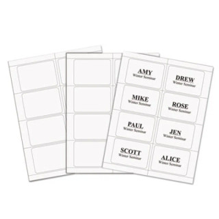 Laser Printer Name Badges, White, 200 Count Box_main