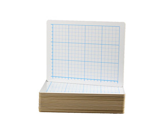 1/2" Squares Quadrant Grid Double Sided Dry Erase Boards, Class Pack of 24_main