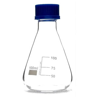 Erlenmeyer Flask with Screw Cap, Borosilicate, 100ml_main