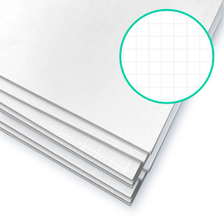 20" x 28" Fade-Line White Poster Foam Board, 1/2" Subtle Grid Lines for Alignment & Visual Layouts, Pack of 10_main