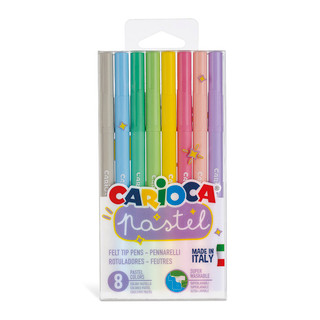 CARIOCA Pastel Plastic Box - 8 Count Markers per Box (Pack of 24 Boxes)_main