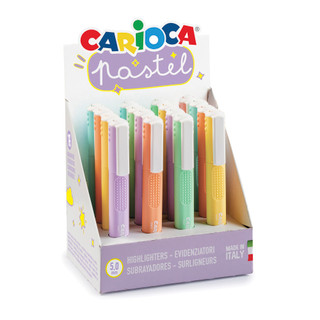 CARIOCA Pastel Highlighters Display -16 Count per Box (Pack of 1 Box)_main