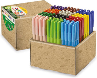 CARIOCA Ecofamily Joy Schoolbox - 144 Count Markers per Box (Pack of 4 Boxes)_main