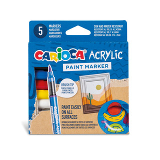 CARIOCA Acrylic Paint Marker - 5 Count Acrylic Markers per Box (Pack of 24 Boxes)_main