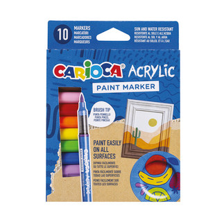 CARIOCA Acrylic Paint Marker - 10 Count Acrylic Markers per Box (Pack of 24 Boxes)_main