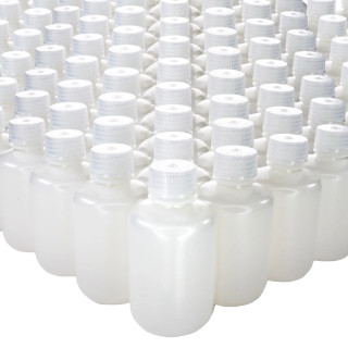 Eisco Labs: Bulk Pack of 500, 125ml Narrow Mouth HDPE Translucent Reagent Bottles with Polypropylene Caps, Non-Sterile, Leak-Proof, Chemical Resistant -100 to 120°C Temperature Range_main