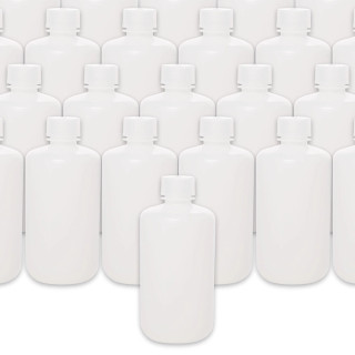 Eisco Labs: Bulk Pack of 250, 250ml Narrow Mouth HDPE Translucent Reagent Bottles with Polypropylene Caps, Non-Sterile, Leak-Proof, Chemical Resistant -100 to 120°C Temperature Range_main